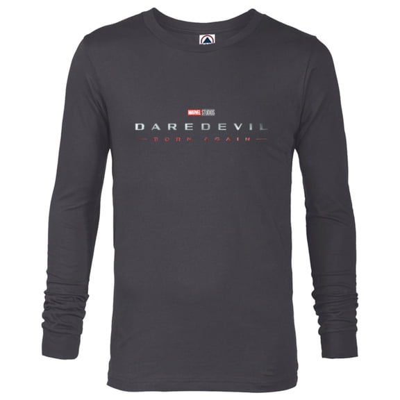 Marvel Studios Daredevil: Born Again MCU Disney  Logo - Long Sleeve T-Shirt for Men - Customized-Charcoal Heather