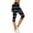 Black-05, variant on LIBRCLO Womens Capris Yoga Pants Slim-Leg Leggings Elastic Waist Casual Capri Pants Black L