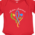 thumbnail image 4 of Inktastic Autism Awareness Heart Ribbon and Puzzle Pieces Boys or Girls Long Sleeve Baby Bodysuit, 4 of 5