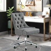 FurnitureR Adjustable Height Task Office Chair, Charcoal
