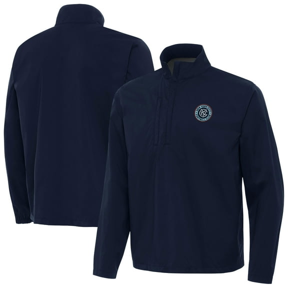 Men's Antigua Navy New York City FC Brisk Quarter-Zip Jacket
