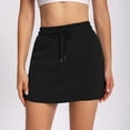 thumbnail image 6 of ClodeEU Women's 2-in-1 Athletic Shorts,Drawstring Waist Workout Shorts with Liner and Pockets Black,Women's Plus L, 6 of 9