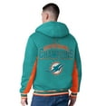 thumbnail image 2 of Men's G-III Extreme Aqua Miami Dolphins No Huddle Commemorative Full-Zip Hoodie Jacket, 2 of 2