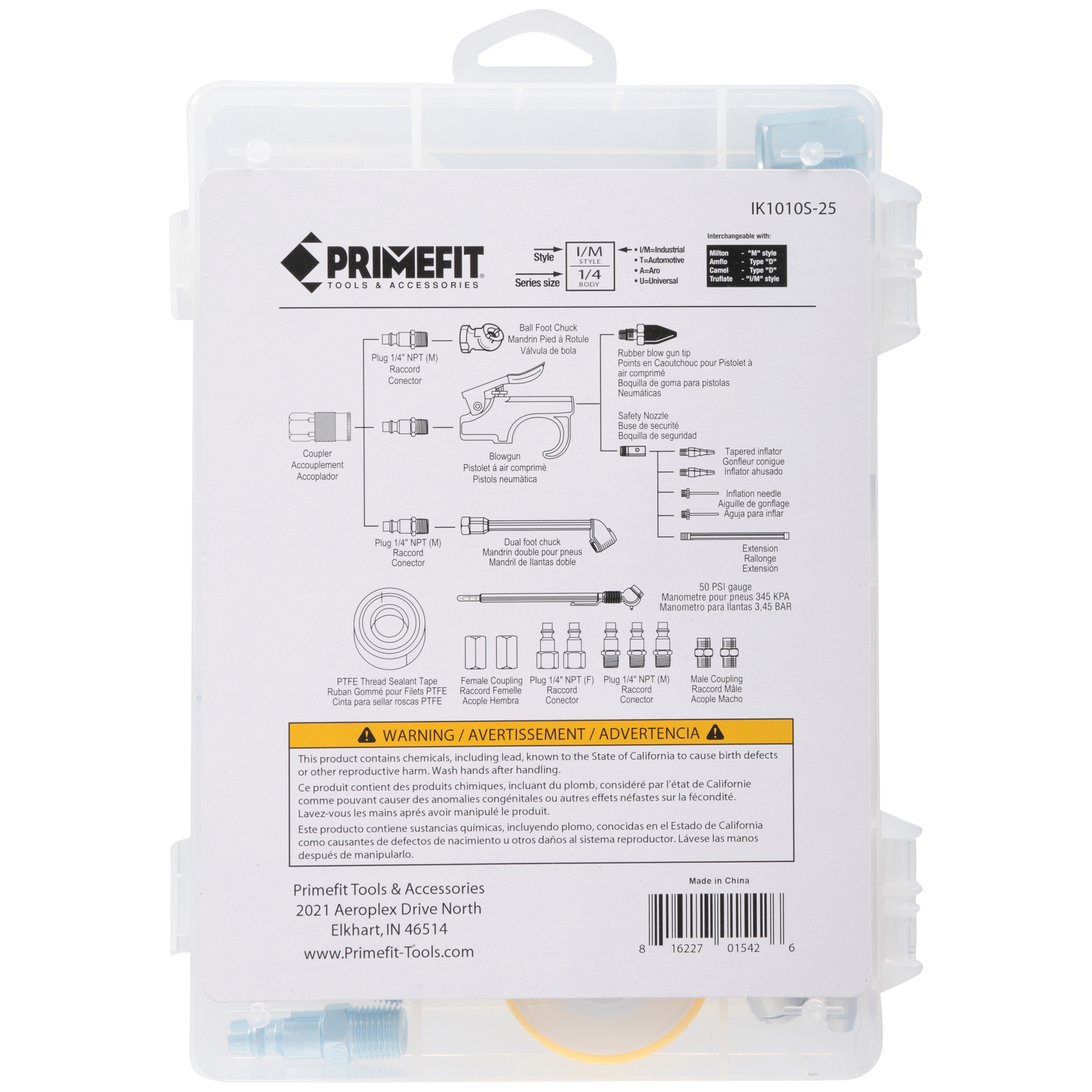 Primefit 30-Piece Air Compressor Accessory Kit With Storage Case