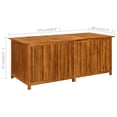 thumbnail image 2 of vidaXL Patio Storage Box Cushion and Blanket Outdoor Garden Solid Wood Acacia, 2 of 10