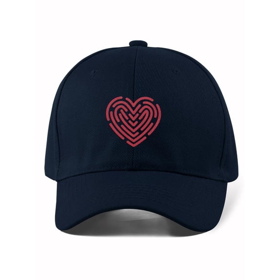 Fingerprint Red Heart Icon Hat -Image by Shutterstock, Small
