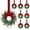 8PC, variant on 8 PC Small Christmas Norfolk Wreaths Evergreen Garlands, 12.6" Christmas Kitchen Cabinet Mini Wreaths Real Touch with Bow and Burgundy Ribbon for Xmas Front Door Window Home Table Pillar Indoor Decor