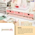 thumbnail image 3 of Maoww Support de Moniteur d'Ordinateur Style Ins avec Tiroir de Rangement Support de Table Accessoire de Bureau pour Bureau Dortoir, 3 of 5