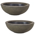 thumbnail image 1 of Sunnydaze Weather-Resistant Polyresin Double-Walled Percival Outdoor Flower Pot Planter - 20.75" - Sable - 2pk, 1 of 9