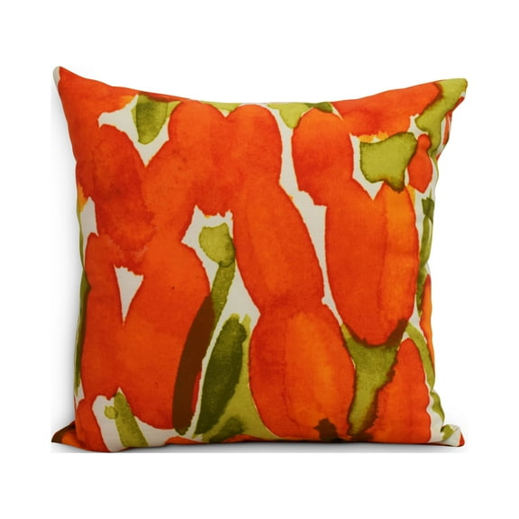 Simply Daisy's Sunset Tulip 18 inch Orange Decorative Floral Throw Pillow