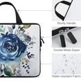 thumbnail image 3 of JRXY Navy Watercolor Flowers Boho Roses Laptop Sleeve Carrying Bag 15inch, 3 of 5