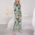 thumbnail image 4 of Kll Vintage Farm Animals Print Women'S Long Sleeve Pajamas With Pants Sleepwear Loungewear 2 Set-Small, 4 of 9