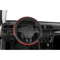 Auto Drive 1Piece Car Steering Wheel Cover Leather Sports Red - Universal Fit, 23SWC230