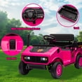 thumbnail image 5 of FINITO Kids Ride On Golf Cart 24V 4WD Battery Powered Toy Car with Parent Remote Control Gift for Boys Girls Age 3+, Pink, 5 of 10