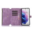 thumbnail image 3 of Allytech Zipper Wallet Case for Samsung Galaxy S24 Plus with Wrist Strap & Shoulder Strap, Premium PU Leather Card Slots Kickstand Magnetic Clasp Shockproof Protective Cover Case - Purple, 3 of 9