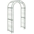 thumbnail image 3 of SAFAVIEH Pagan Outdoor Patio Trellis Arch, Antique Green, 3 of 10