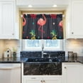 thumbnail image 6 of Coolnut Flamingo Kitchen Curtains 2 Panels, UV Protected Tier Curtains Half Window Curtains Kitchen Tiers for Guest Room Bathroom Sink Laundry Room Basement,24 x 27 Inch, 6 of 6