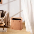 thumbnail image 1 of Bote de basura de grano de madera,Cesta de papel higiénico,Papelera de basura moderna para el hogar, sala de estudio, baño interior y exterior Amarillo, 1 of 8