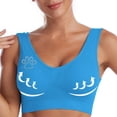 thumbnail image 2 of AINIYS Lift and Support Push-Up Bra Seamless Soft Cup Bra Secure Fit Bra for Women Cleavage Bra Breathable Everyday Bras No Underwire T-Shirt Bra Wide Straps Sports Yoga Bra Bralette Wireless Blue S, 2 of 8