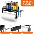 thumbnail image 3 of Magnetic Spray Can Holder with 2 Hooks, Tool Box Accessories with Strong Magnetic, Spray Bottle Storage Rack for Garage Home Workspace, Black, 3 of 6