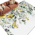 thumbnail image 3 of 5x8 Area Rugs, Flowers Eucalyptus Non-Skid Rubber Backing Large Rectangle Rugs - Living Room Bedroom Home Office, Rustic Botanical Daisy Leaves Floral Indoor Floor Mat Carpets Washable Rug, 3 of 9