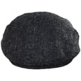 thumbnail image 2 of Dunvegan Harris Tweed Wool Ivy Cap - XXL - Black/Charcoal, 2 of 4