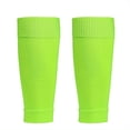thumbnail image 2 of Couver Unisex Stretch Leg Sleeves, Footless Calf Sleeves for Sports and Everyday Wear, Neon Green, Small, 2 Pairs, 2 of 8