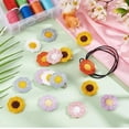thumbnail image 5 of 60 PCS 6 Colors Crochet Flowers Applique 1.2x1.3inch Sewing Flowers Cloth Patches Handmade Knitted Flowers Patches Crocheted Floral Costume Accessories, 5 of 9