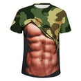 thumbnail image 4 of Jinhomg Funny Graphic Tops for Men Lightweight Comfy Short Sleeve Crew Neck Tees Big and Tall Casual Spring Summer T-Shirts Holiday Party Wear Camouflage L, 4 of 5