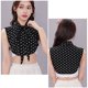 thumbnail image 4 of Blusa de gasa con cuello de camisa con lazo desmontable, elegante, estilo vintage, para mujer y niña, para trabajo de oficina, 4 of 4