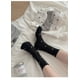 thumbnail image 2 of Zhuge 4 pares de calcetines de algodón para mujer,calcetines de vestir finos,suaves y cómodos,calcetines por encima del tobillo para uso casual, calcetines deportivos (beige, blanco, gris, negro), 2 of 2