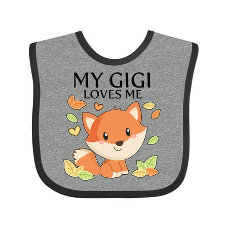 

Inktastic My Gigi Loves Me- Little Fox Gift Baby Boy or Baby Girl Bib