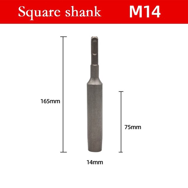1Pcs Tige de Mise à la Terre Durable M8-M20 Tige de Mise à la Terre en Acier Trempé pour Sds Plus Perceuse à Marteau Rotative Outil de Puissance
