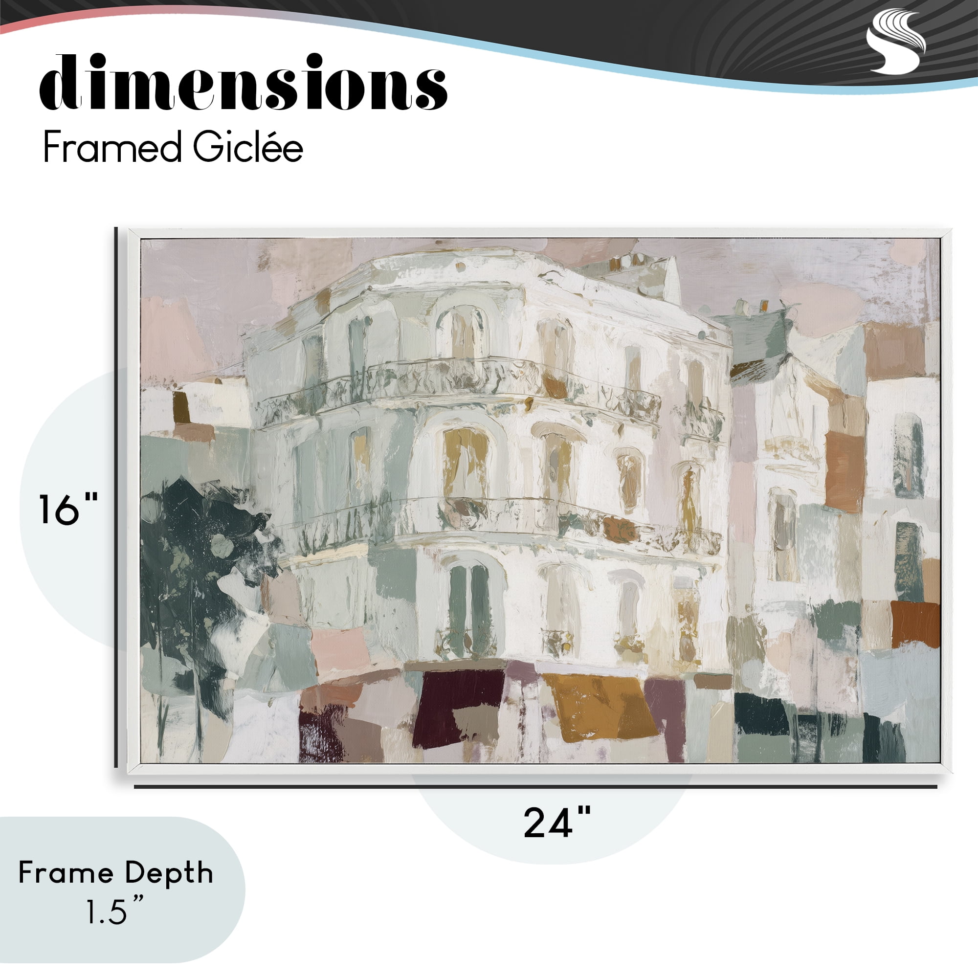 Stupell Industries Barcelona Street Corner White Framed Giclee Art, design by Chromatic Storm Studio