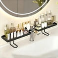 thumbnail image 2 of TFYZYY Freestanding Sink Faucet Storage Rack U-Cutout Bathroom Organizer Shelf for Makeup Bottles, Toothbrushes, and Toiletries No Drill Countertop Solution, 2 of 6