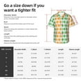 thumbnail image 5 of Fotbe St. Patrick's day argyle Pattern Hawaiian Shirt for Men Unisex Summer Beach Casual Short Sleeve Cotton Linen Button Down Shirts,XX-Large, 5 of 7