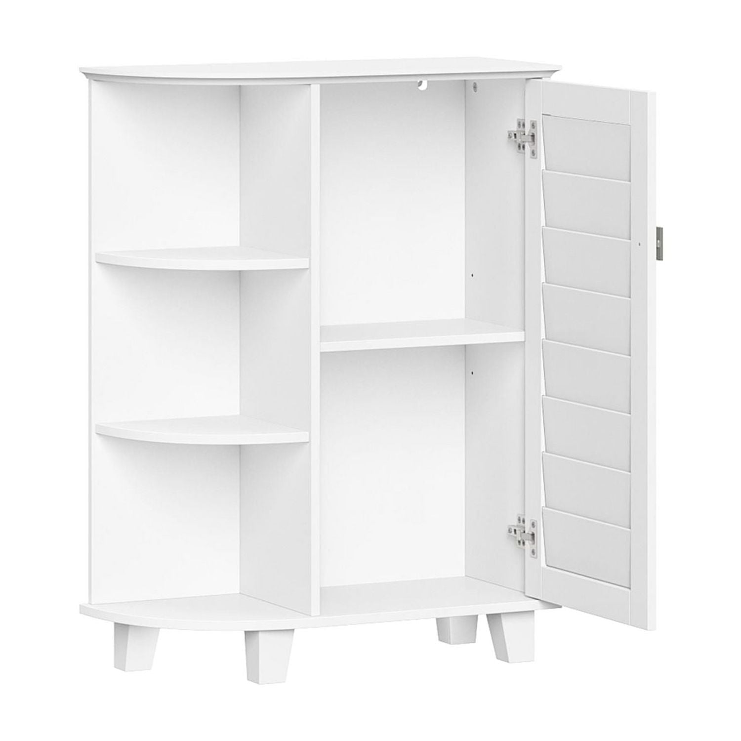 RiverRidge Home® Brookfield Single Door Floor Cabinet with Side Shelves - White