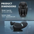 thumbnail image 2 of Massage Chair Zero Gravity, HealthRelife Full Body Recliner with Heat SL Track 24 Airbags, Thai-Stretch Bluetooth Speaker, Black&Grey, 2 of 9