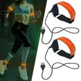 thumbnail image 3 of DYNWAVECA 2Pcs Rechargeable LED Armbands High Visibility Runners Accessories Bracelet Gift Orange, 3 of 8