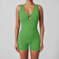 thumbnail image 5 of DHFJKG Workout Romper For Women Backless Sleeveless V Neck Sexy Yoga One Piece Short Jumpsuit Summer Gym Athletic Outfit Stylish Onesie, 5 of 7
