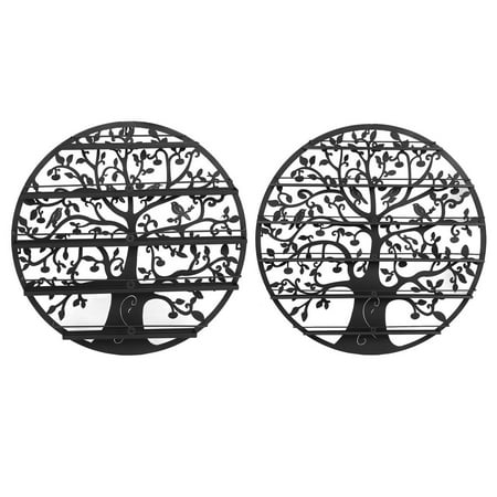 Iron Round 5/6 Tier Tree Shape Nail Polish Rack Holder Display Shelf Hanging Wall Mounted Organizer Cosmetics Stand