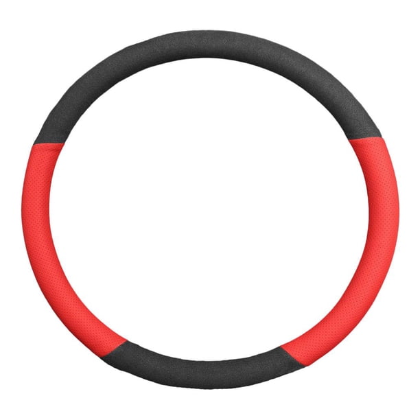 Funda para volante de 38 cm (37-38 cm / 14,5-15 pulgadas), accesorios interiores para automóviles y motos. 3Y Rojo