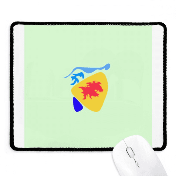 Stick Figure Lion Icon Art Deco Fashion Mousepad Stitched Edge Mat Rubber Gang Pad