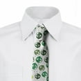 thumbnail image 2 of Leaves Necktie, Rhythmic Evergreen Botany, Dress Tie, 3.7", White Multicolor, by Ambesonne, 2 of 3