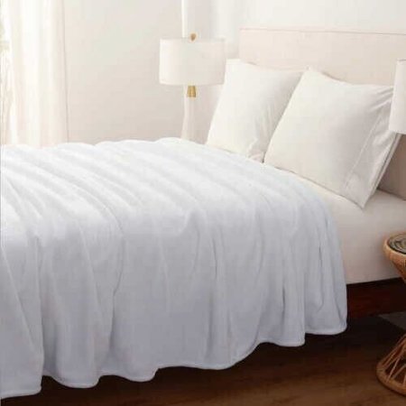 Berkshire Eco Soft Bed Blanket White, 98"x92"