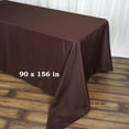 thumbnail image 2 of BalsaCircle 90" x 156" Polyester Rectangular Tablecloth Chocolate Brown, 2 of 6