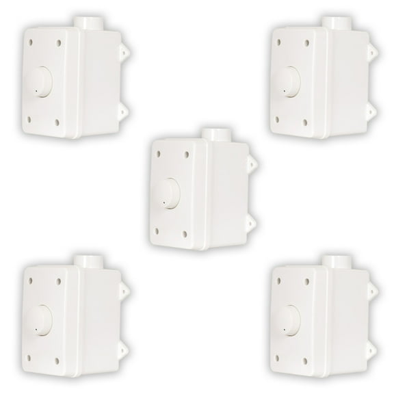 Acoustic Audio AAOVCD-W Outdoor Volume Controls White Weatherproof 5 Piece Set