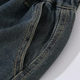 thumbnail image 6 of RUTAYY Toddler Girls Fashion Personality Pants Elastic Waist Wide Leg Jeans Casual Demin Pants With Mul Ti Pockets Trouser Versatile Infants Pants, 6 of 9