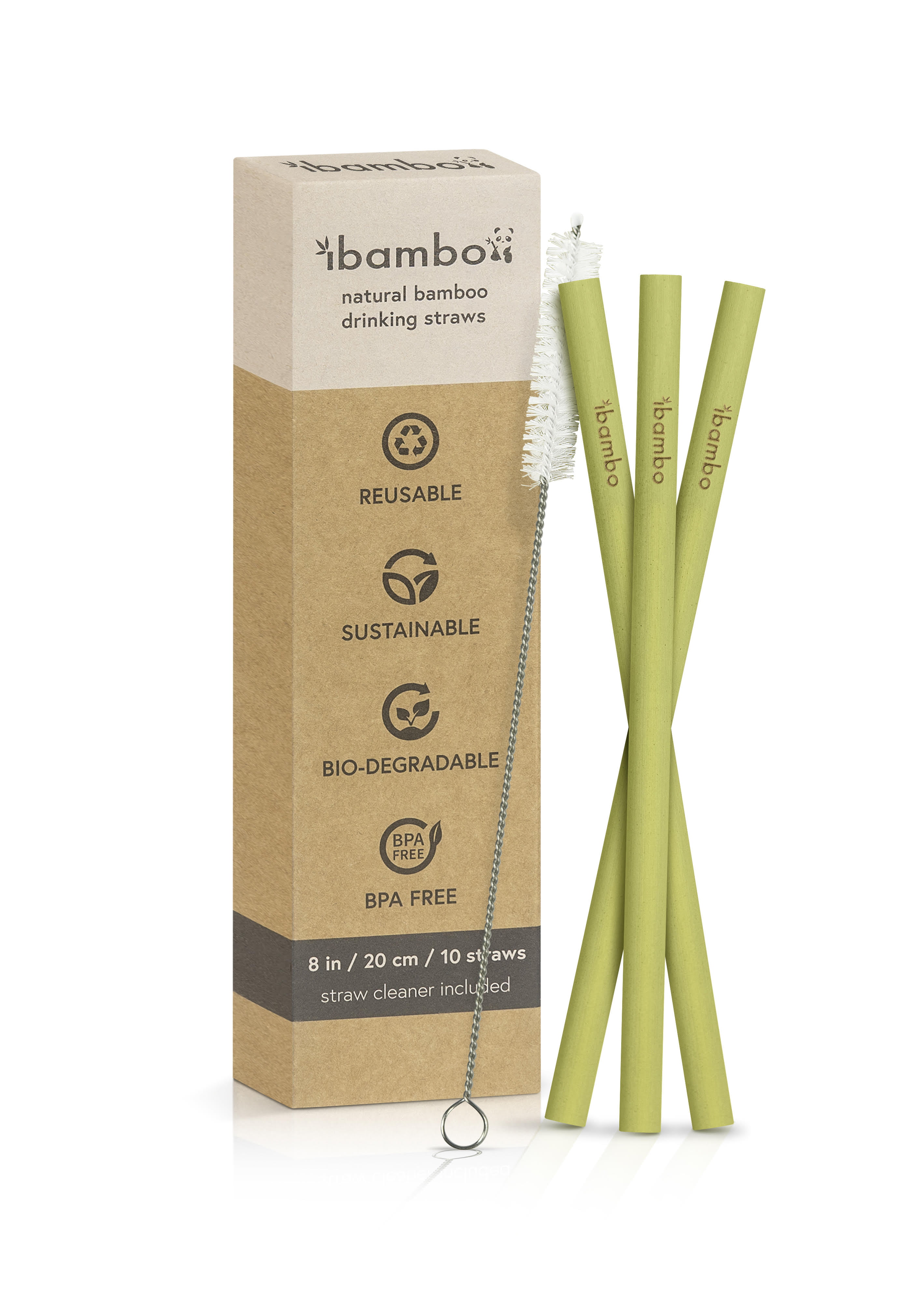Biodegradable straight 20cm 8inch compostable white paper drinking straws 