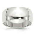 thumbnail image 3 of 925 Sterling Silver 9mm Half-Round Band Ring Size 11.5, 3 of 7